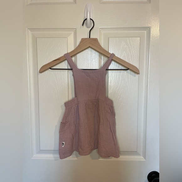 Rabbit + Bear Mauve Overall Muslin Dress - Picture 3 of 3